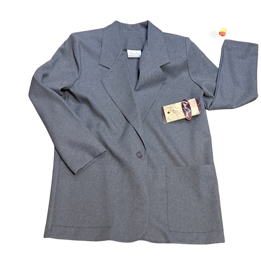 NWT Vintage Bend‎ Over Levi’s Gray Blazer Size 12 Shoulder Pads Made USA 80s